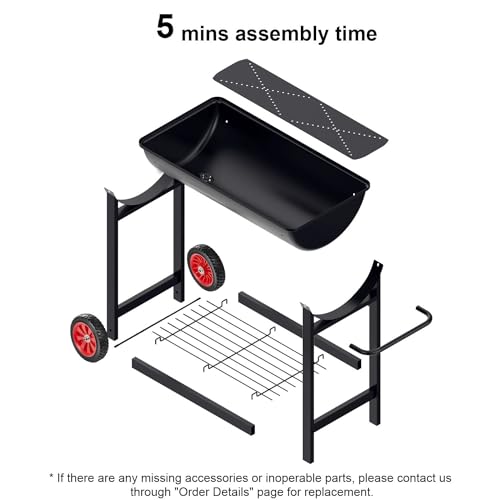 Metal Raised Planter Box on Wheels with Gardening Kit, Mobile Garden Bed Cart with Legs O92275
