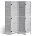 VEVOR Wood Room Divider, 4 Panel Folding Privacy Screen, 66.9 Inches Tall Indoor Wooden Partition, Portable Decoration Screen, for Room Separation, Home, Office, Restaurant & Bedroom (Light Grey)