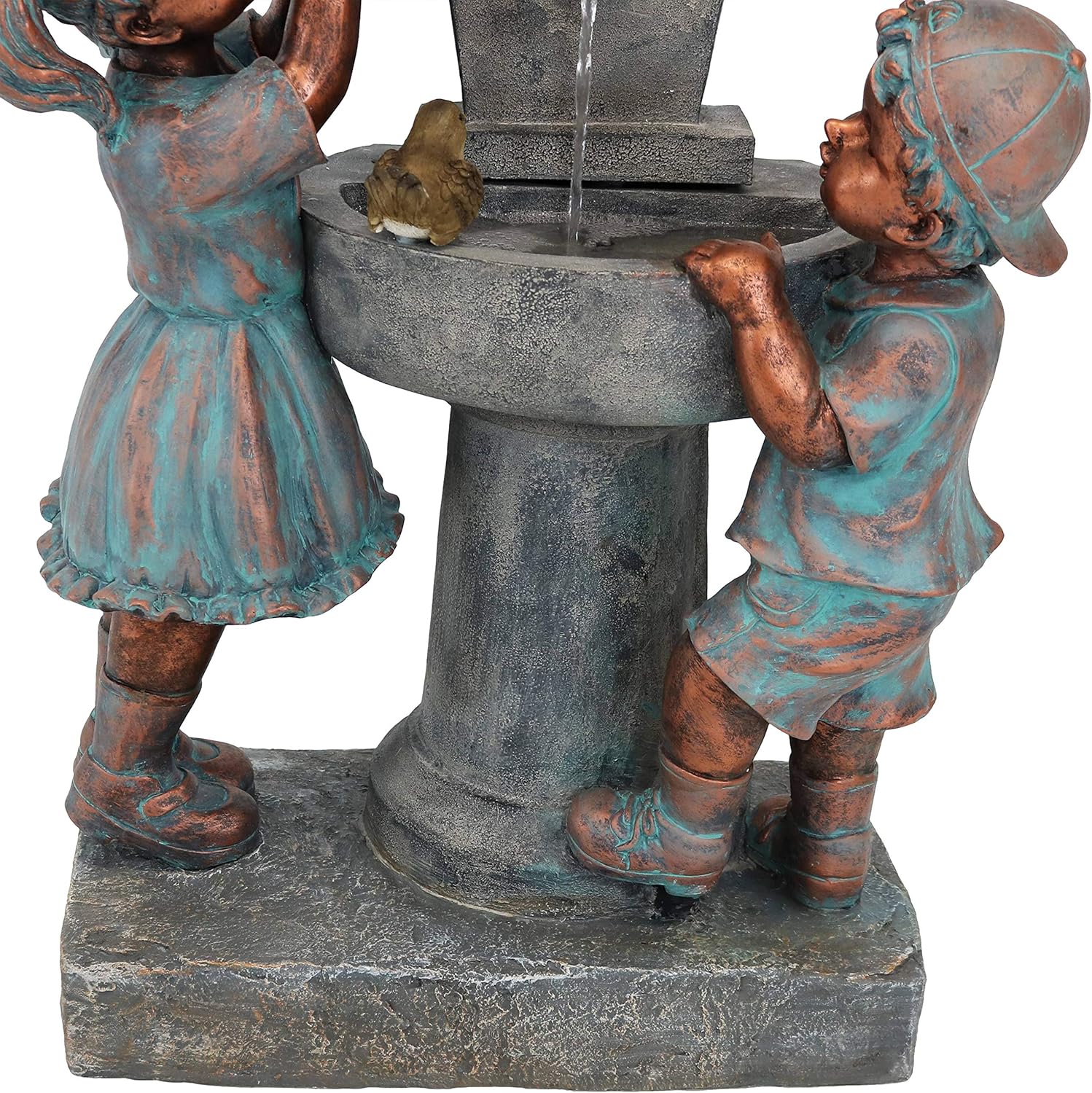 Outdoor Water Fountain with Bird Bath Design J93668