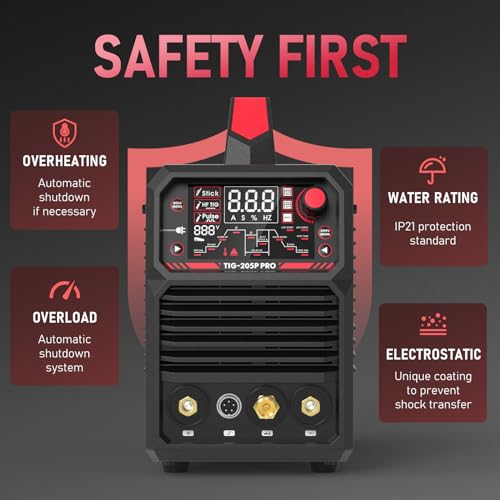 200A AC/DC TIG Welder with Pulse, Dual Voltage Inverter N89704