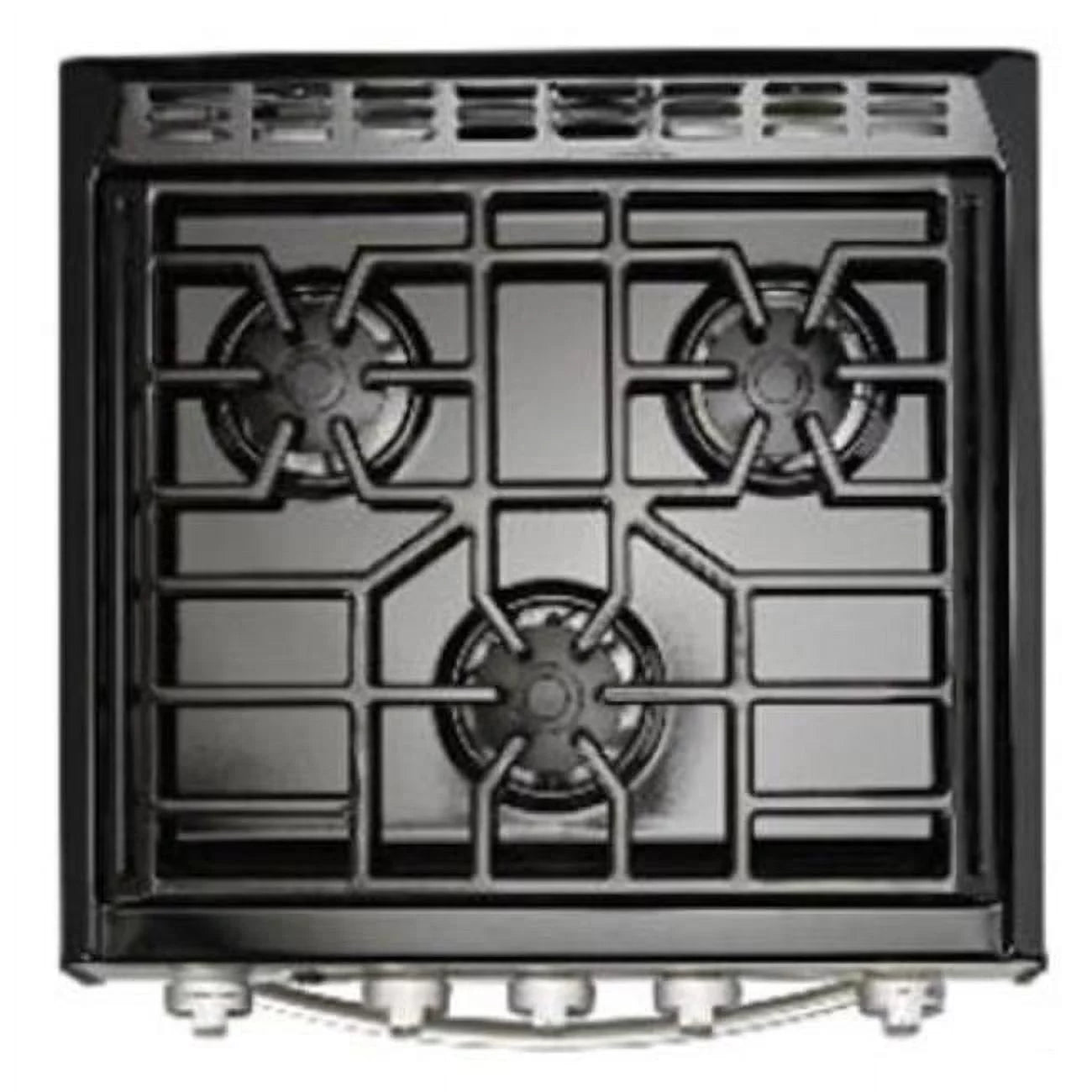 3632A 3 Burners Slide-In 5800 RTU RV Cooktop with Deluxe Grate & Clear Glass Cover RV Cooktop, Silver