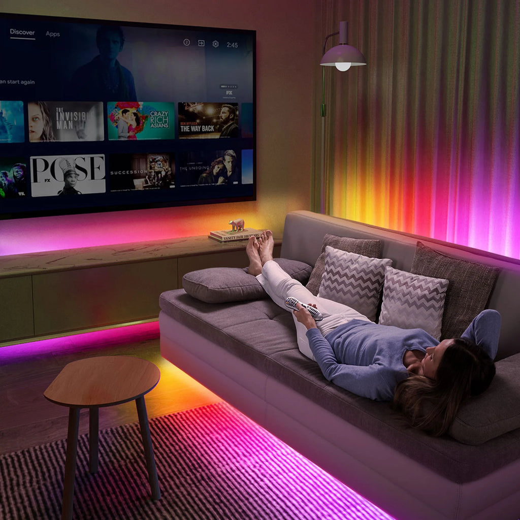 Wi-Fi RGBIC LED Strip Light 9.8ft, App Control, Music Sync, Color Changing for Bedroom R539989