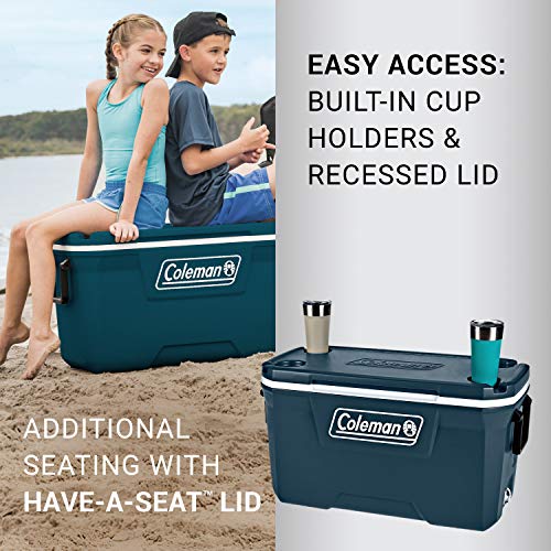 Insulated Portable Hard Cooler, Leak-Resistant, Keeps Ice up to 5 Days V620