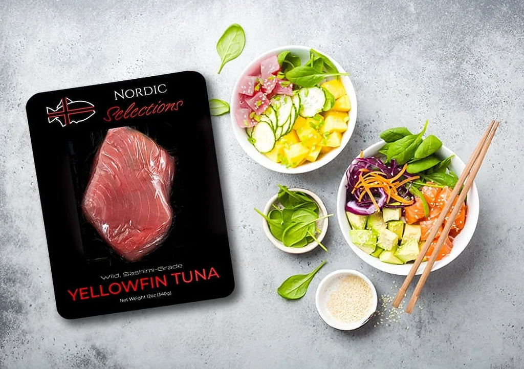 Wild Caught Yellowfin Tuna Steaks 12oz O1783