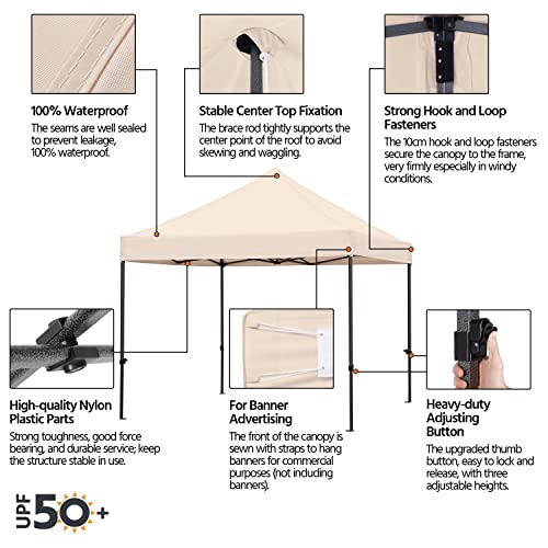 Heavy Duty Pop Up Canopy Tent 10x20 with Wheeled Carry Bag, White X6840