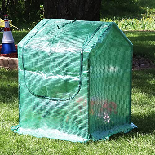 Outdoor Mini Greenhouse Tent with Steel Frame N893617