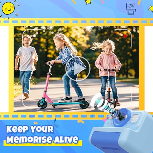 Kids Instant Print Camera 1080P HD with 3 Rolls Paper & 32GB Card V473