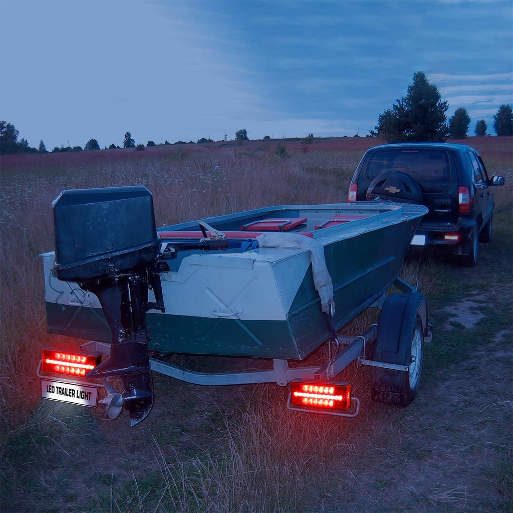 Submersible LED Trailer Light Kit, Waterproof Tail Lights with Turn and License Lights P543829